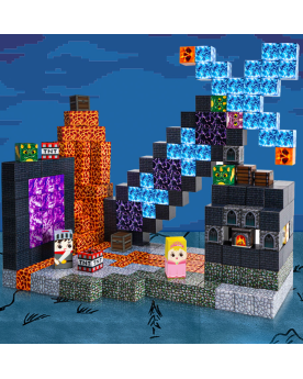 150 blocs de construction aimantés "Le sauvetage de la Princesse" 2 cm