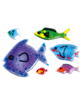 6 poissons mous et scintillants