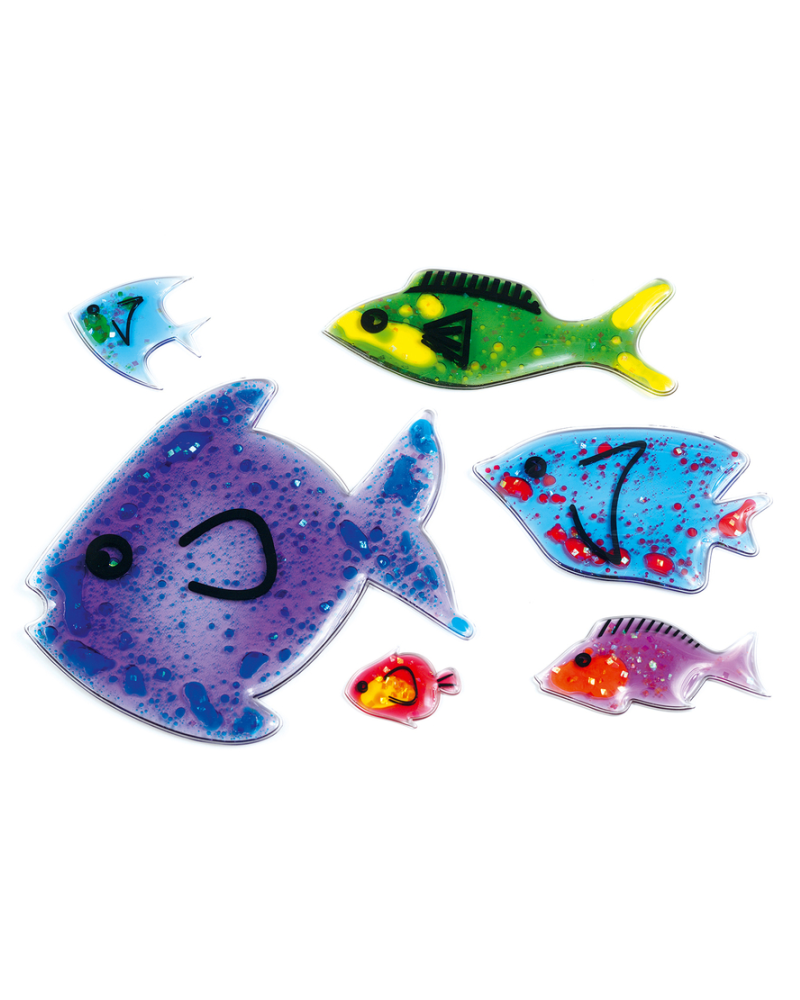 6 poissons mous et scintillants