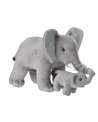 Peluche Eléphant maman et bébé 25 cm