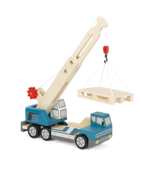 Camion-grue avec palette