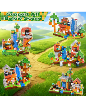 300 blocs de construction aimantés Thème forêt 2 cm