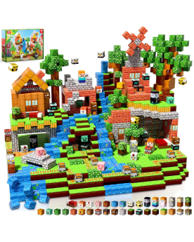 300 blocs de construction aimantés Thème forêt 2 cm