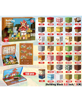 150 blocs de construction aimantés Thème ferme 2 cm