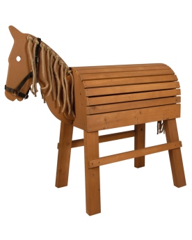 Cheval de bois marron