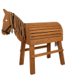 Cheval de bois marron