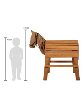 Cheval de bois marron