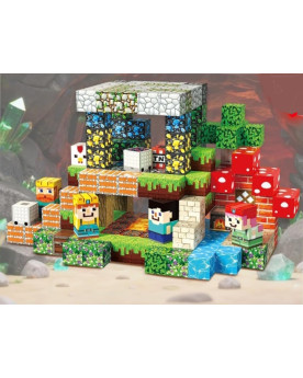 200 blocs de construction aimantés "Chasse au trésor" 2 cm