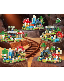 200 blocs de construction aimantés "Chasse au trésor" 2 cm