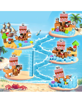 100 blocs de construction aimantés "Pirate" 2 cm