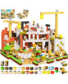 200 blocs de construction aimantés "Chantier" 2 cm