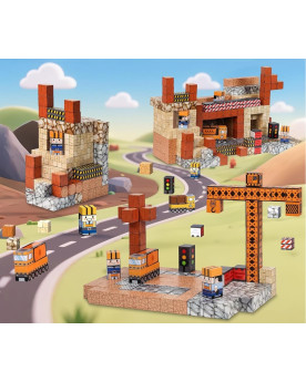 150 blocs de construction aimantés "Infrastructures" 2 cm