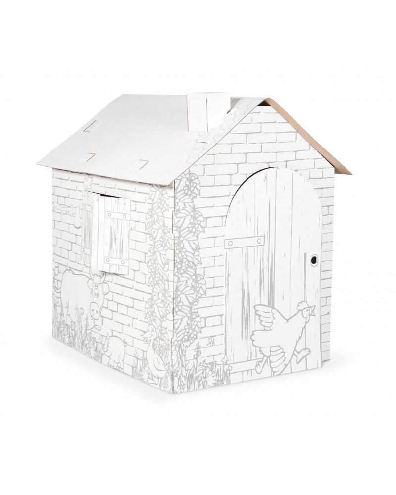 Maison de jeu à colorier en carton "Cabane" Maisons de jeux  – Serpent à Lunettes