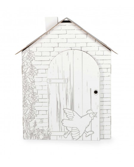 Small Foot Maison Bois Coloré - Jeu d'éveil - Rue du Commerce