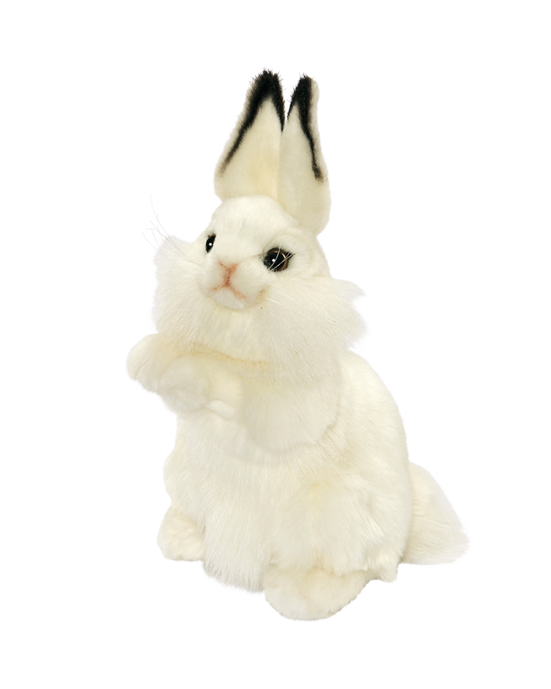 Lapin blanc dressé 32 cm Hansa  – Serpent à Lunettes