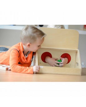 Boîte en bois pour activités tactiles Les 5 sens  – Serpent à Lunettes