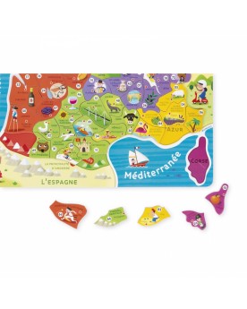 Puzzle Carte de France magnétique Puzzles  – Serpent à Lunettes