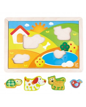 Puzzle 3 en 1 "Puppy et ses amis" Puzzles  – Serpent à Lunettes