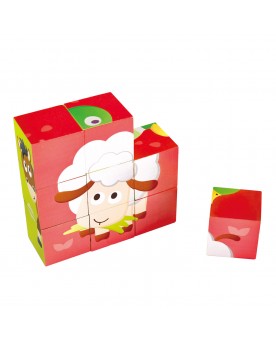 Puzzle cubes Animaux de la ferme Puzzles  – Serpent à Lunettes