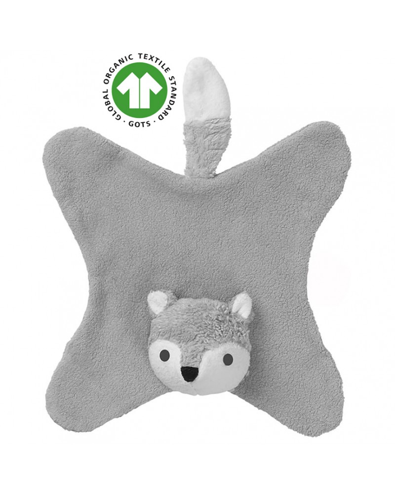 Doudou renard gris bio Doudous  – Serpent à Lunettes