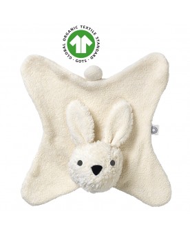 Doudou lapin blanc bio Doudous  – Serpent à Lunettes