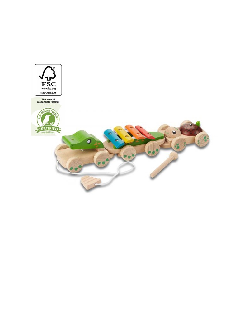 Train musical Jouets à tirer et pousser – Serpent à Lunettes Train musical Jouets à tirer et pousser – Serpent à Lunettes