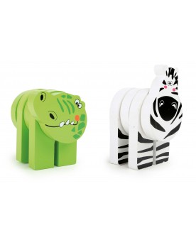 Animaux en bois à velcro Jouets à assembler  – Serpent à Lunettes
