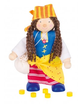 Figurine en bois articulée, Pirate fille Poupées et peluches  – Serpent à Lunettes