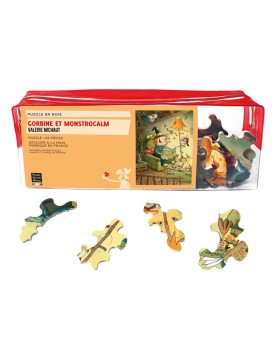 Puzzle 24 pièces Gorbine et Monstrocalm Puzzles  – Serpent à Lunettes