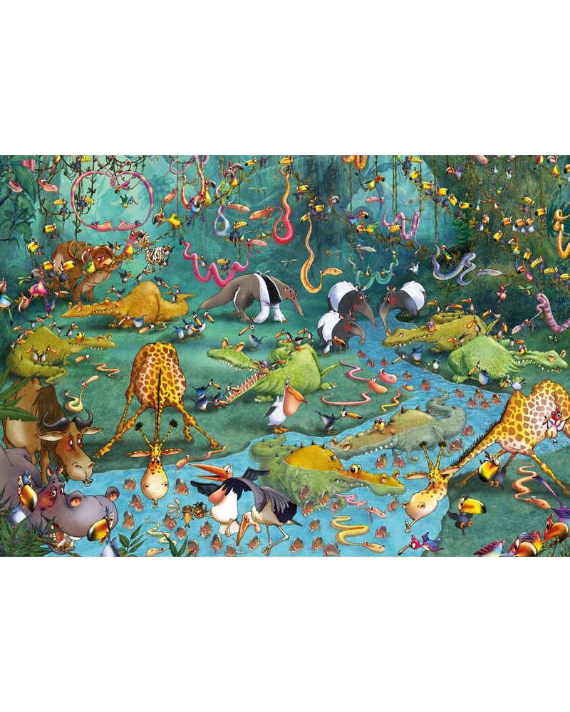 Puzzle 100 pièces Crocos et compagnie Puzzles  – Serpent à Lunettes