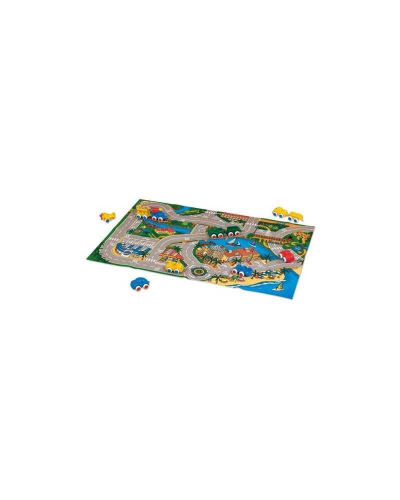 Tapis de jeu routier "Au bord de la mer" Circuits et véhicules  – Serpent à Lunettes