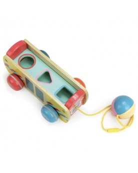 Bus à traîner Jouets à tirer et pousser  – Serpent à Lunettes