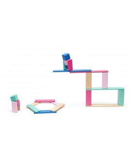 Jeu de construction magnétique en bois 24 pièces Classic Floraison Blocs de construction  – Serpent à Lunettes