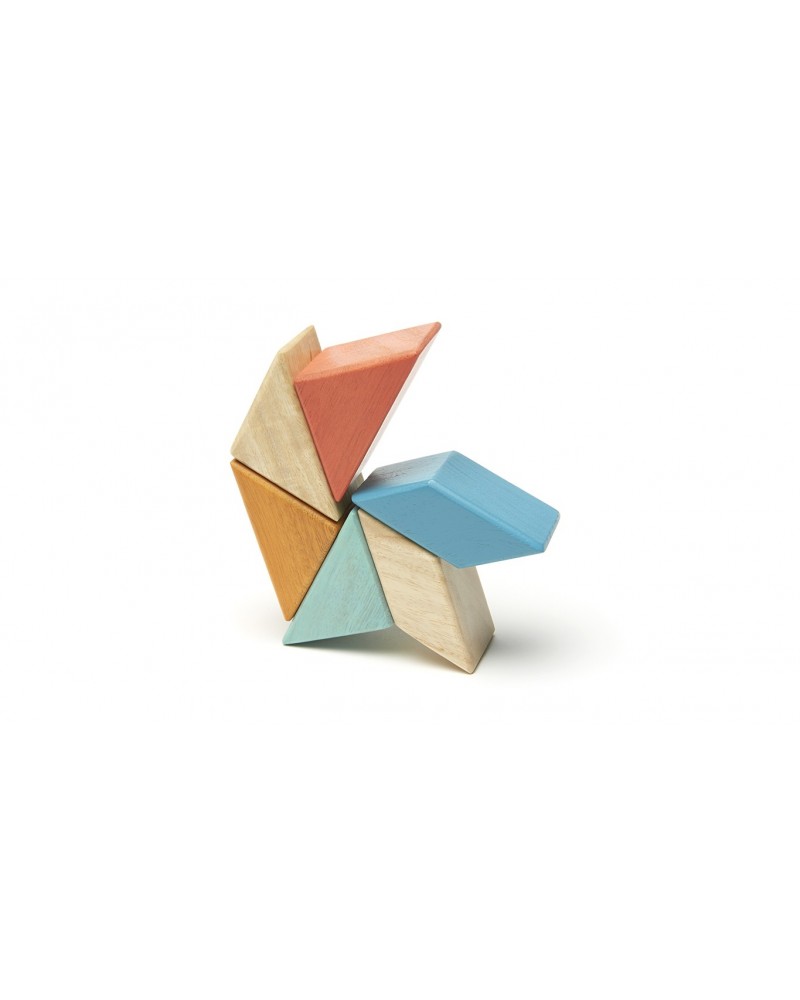Cubes en bois Magnétiques Tegu® Set 14 pièces in Sunset - Jouets en bois