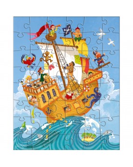 3 puzzles 48 pièces "Pirate et compagnie" Puzzles  – Serpent à Lunettes