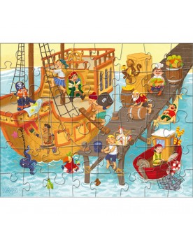 3 puzzles 48 pièces "Pirate et compagnie" Puzzles  – Serpent à Lunettes