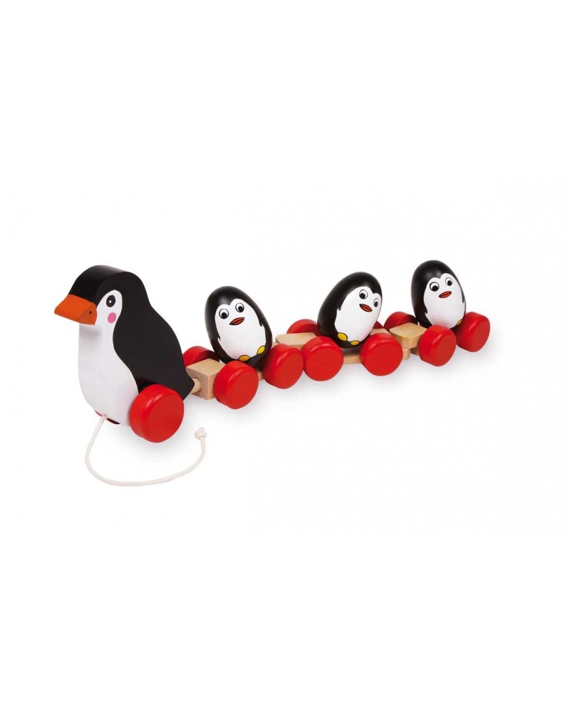 Famille de pingouins à tirer Jouets à tirer et pousser  – Serpent à Lunettes