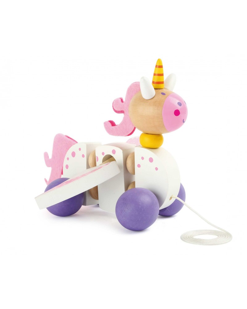 Animal à tirer « Licorne » Jouets à tirer et pousser  – Serpent à Lunettes