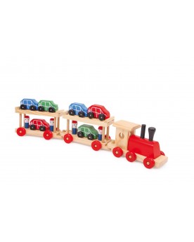 Train pour le transport de voitures Jouets à tirer et pousser  – Serpent à Lunettes